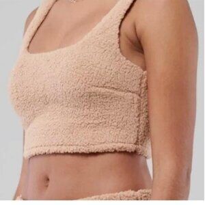 NWT GILLY HICKS Sherpa Fleece Scoop Tank Top Sz XXL Tan